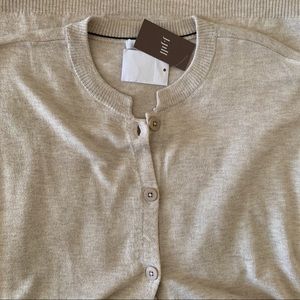 NEW J Jill oatmeal long cardigan/duster  S